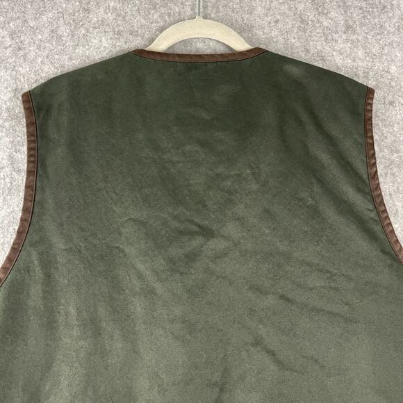Vintage Cabelas Vest Mens XL Green Button Canvas Lined Workwear Utility Outdoor - Picture 11 of 15